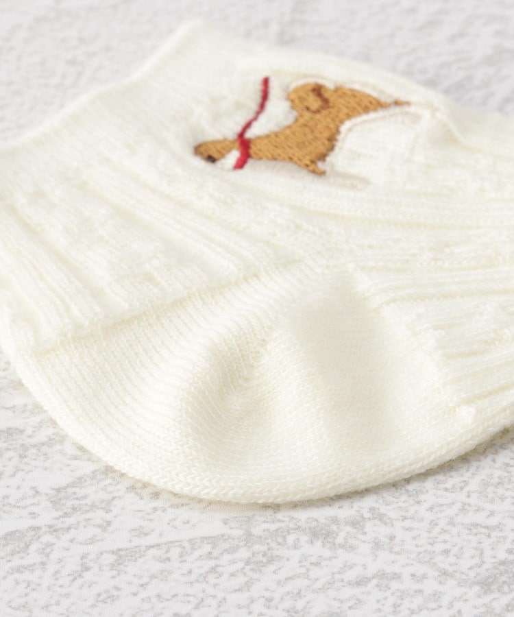 ワンズテラス(one'sterrace)の◆犬のお散歩刺繍 アンクルソックス4