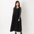 ワンズテラス(one'sterrace)のネル 2WAYエプロンワンピース ブラック(919)