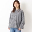 ワンズテラス(one'sterrace)のフランネルスタンドカラーラウンドヘムブラウス ブラック(919)