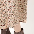 ワンズテラス(one'sterrace)のコーデュロイ小花柄プリント前開きワンピース7