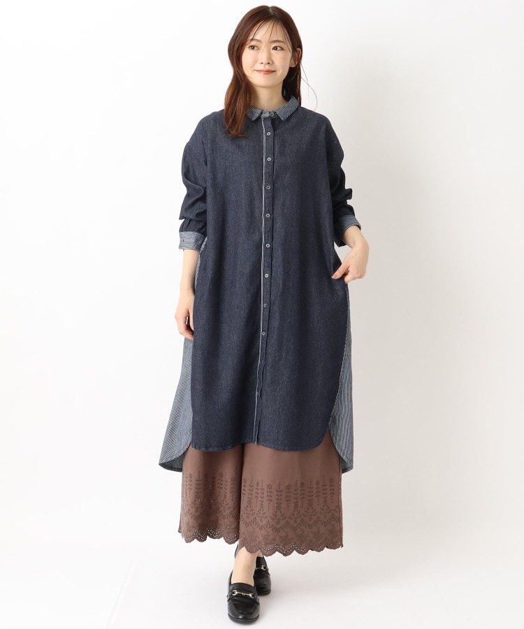 ワンズテラス(one'sterrace)のデニム＆ヒッコリー 前開きワンピース10