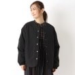 ワンズテラス(one'sterrace)の軽量中綿入り ノーカラーブルゾン ブラック(919)