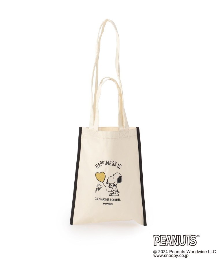 ワンズテラス(one'sterrace)のSNOOPY 2WAY刺繍ショッピングバッグ 75th アイボリー(904)