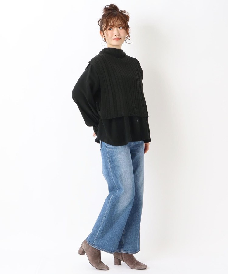 ワンズテラス(one'sterrace)のサイド開き タートルニットベスト9
