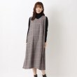 ワンズテラス(one'sterrace)の起毛先染め チェックノースリーブワンピース ベージュ(952)