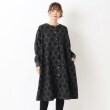 ワンズテラス(one'sterrace)のジャカード ドット前開きワンピース チャコールグレー(913)