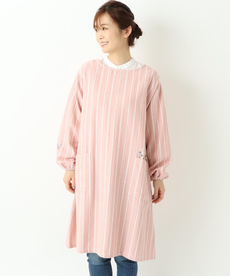 ワンズテラス(one'sterrace)の◆【ワンズテラスオリジナル】ヘリンボーン刺繍 かっぽう着 ピンク(972)
