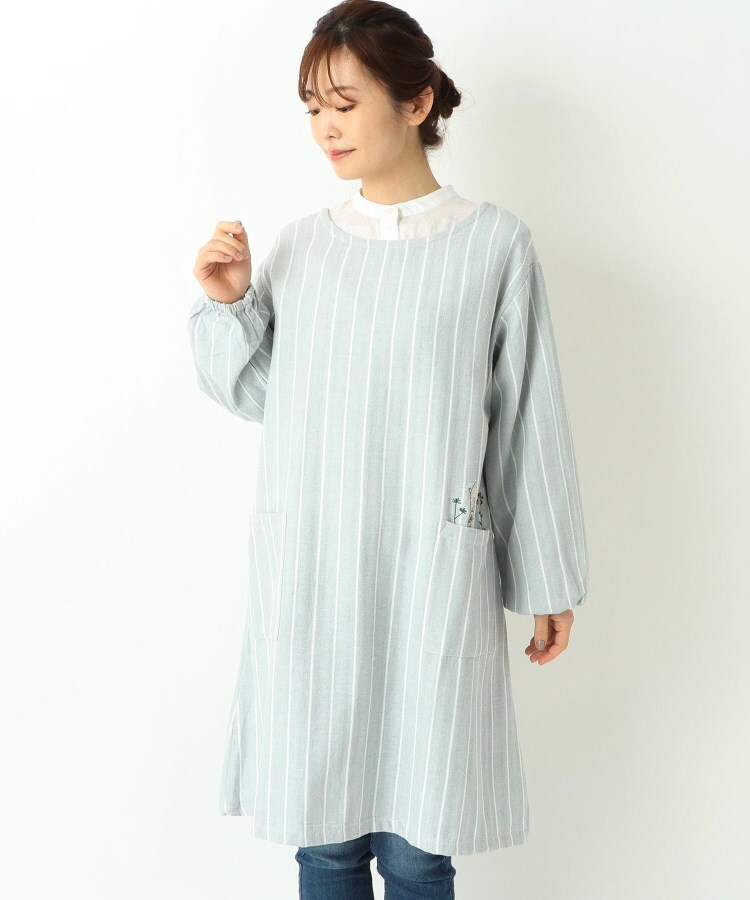 ワンズテラス(one'sterrace)の◆【ワンズテラスオリジナル】ヘリンボーン刺繍 かっぽう着 グレー(912)