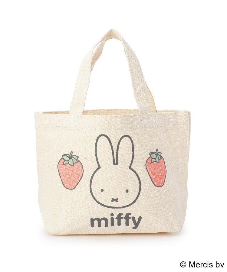 ワンズテラス(one'sterrace)の【数量限定】Dick Bruna miffy マチ付バッグ イチゴ ホワイト(901)