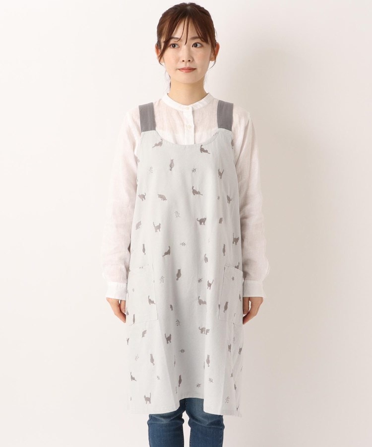 ワンズテラス(one'sterrace)の◆【ワンズテラスオリジナル】ねこ 刺繍エプロン バッククロス型1