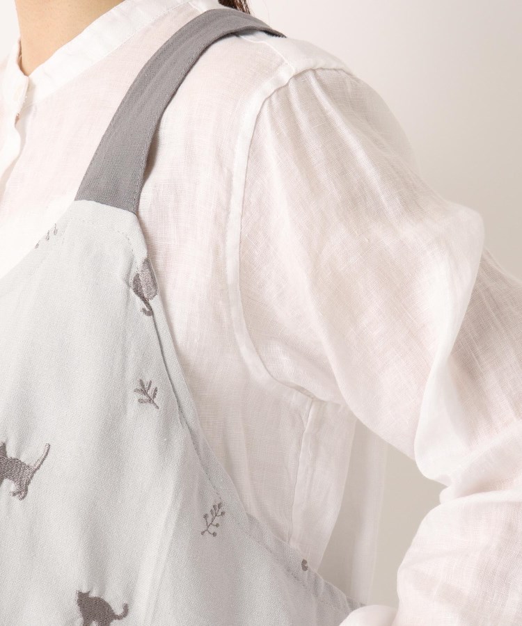 ワンズテラス(one'sterrace)の◆【ワンズテラスオリジナル】ねこ 刺繍エプロン バッククロス型5