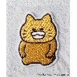 ワンズテラス(one'sterrace)の◆ノラネコぐんだん 刺繍Wシール はんせい イエロー(932)