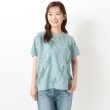ワンズテラス(one'sterrace)の刺繍フレンチスリーブプルオーバー スズラン ブルー(993)