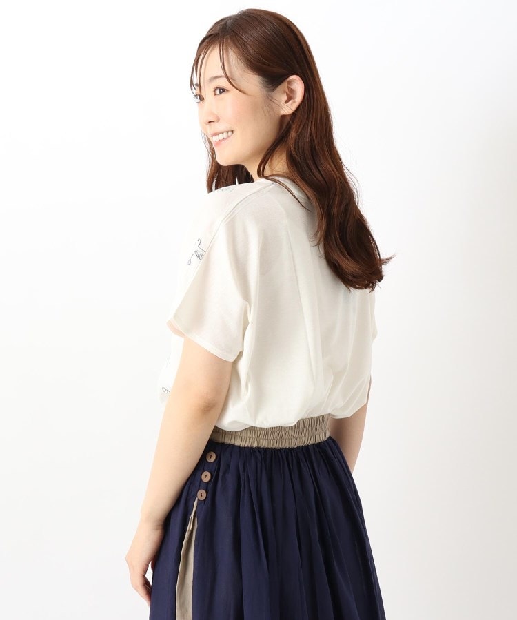 ワンズテラス(one'sterrace)の刺繍フレンチスリーブプルオーバー フローラバード9
