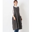ワンズテラス(one'sterrace)の◆【リンネル掲載】クリンクル ギャザーエプロン グレー(912)