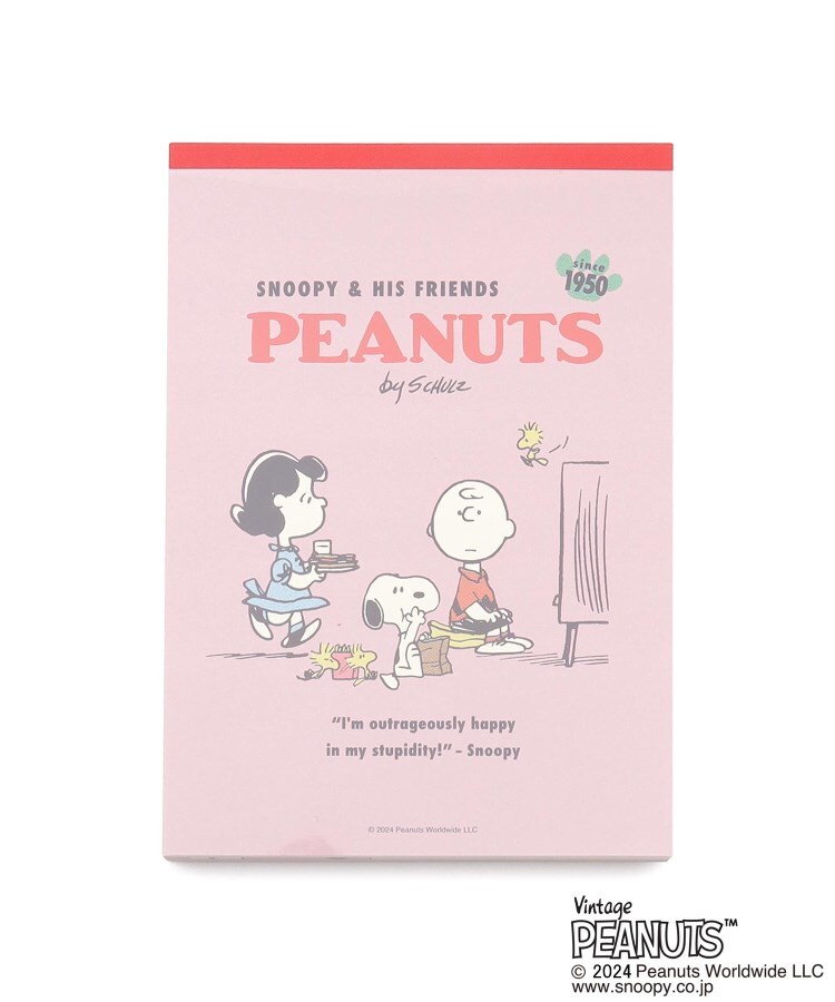ワンズテラス(one'sterrace)の◆SNOOPY メモA6 SNOOPY＆FRIENDS ピンク(972)