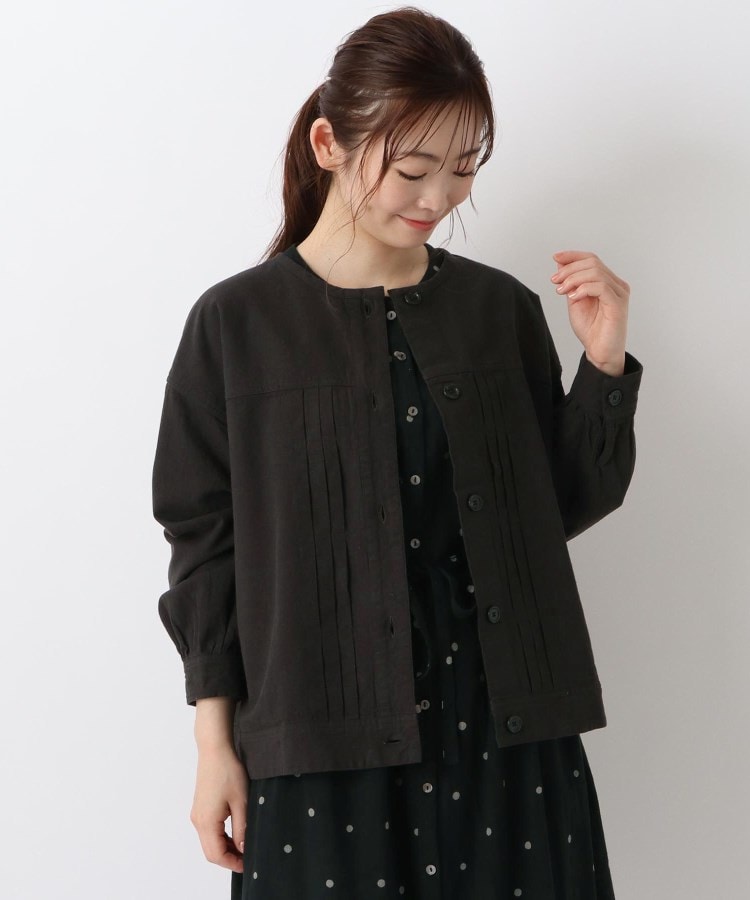 花刺繍入り フード付きロングコート(フーデットコート) | one 花刺繍入り フード付きロングコート(フーデットコート) | one