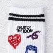 ワンズテラス(one'sterrace)の◆FRUIT OF THE LOOM 落書き風ロゴ刺繍 クルーソックス6