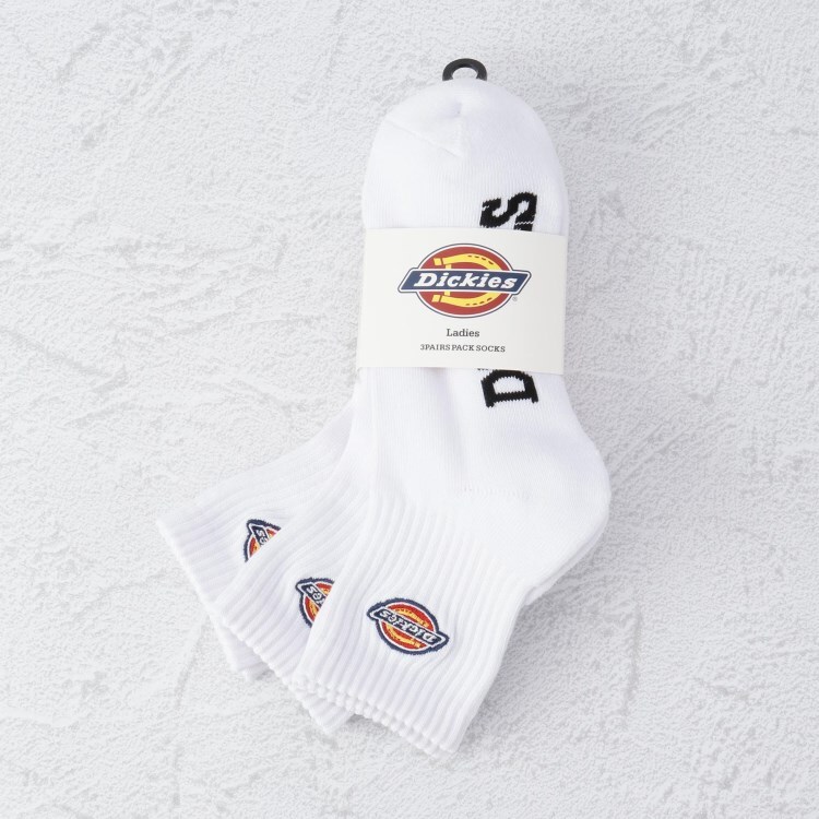 ワンズテラス(one'sterrace)の◆DICKIES ロゴ刺繍底パイル 3P クォーターソックス ソックス