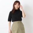 ワンズテラス(one'sterrace)の◆ハイネック 5分袖カットソープルオーバー ブラック(919)