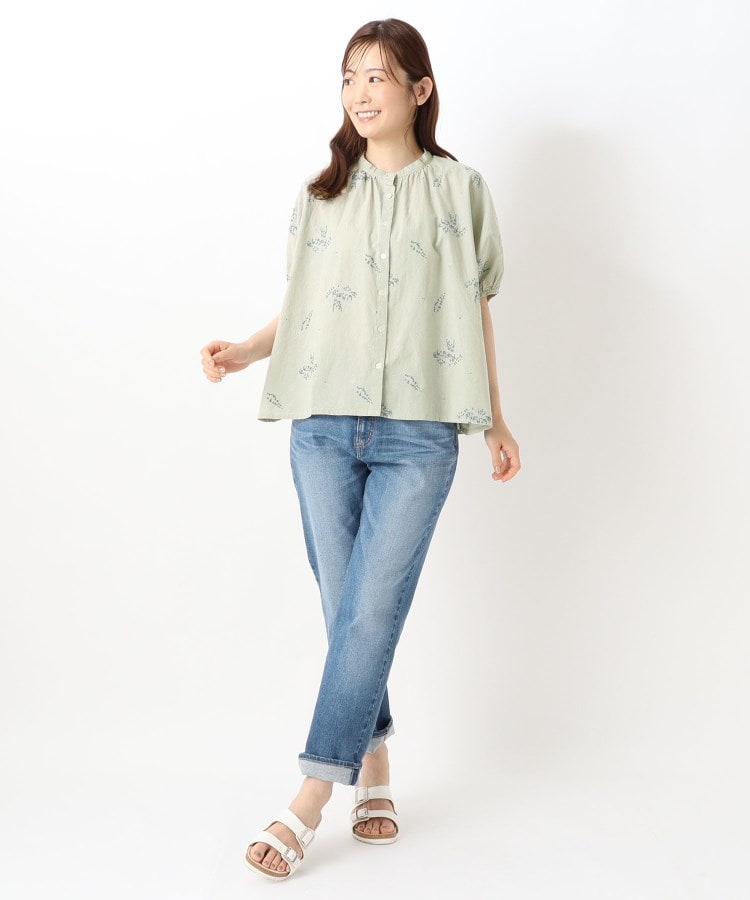 ワンズテラス(one'sterrace)のコットン総柄刺繍ブラウス11