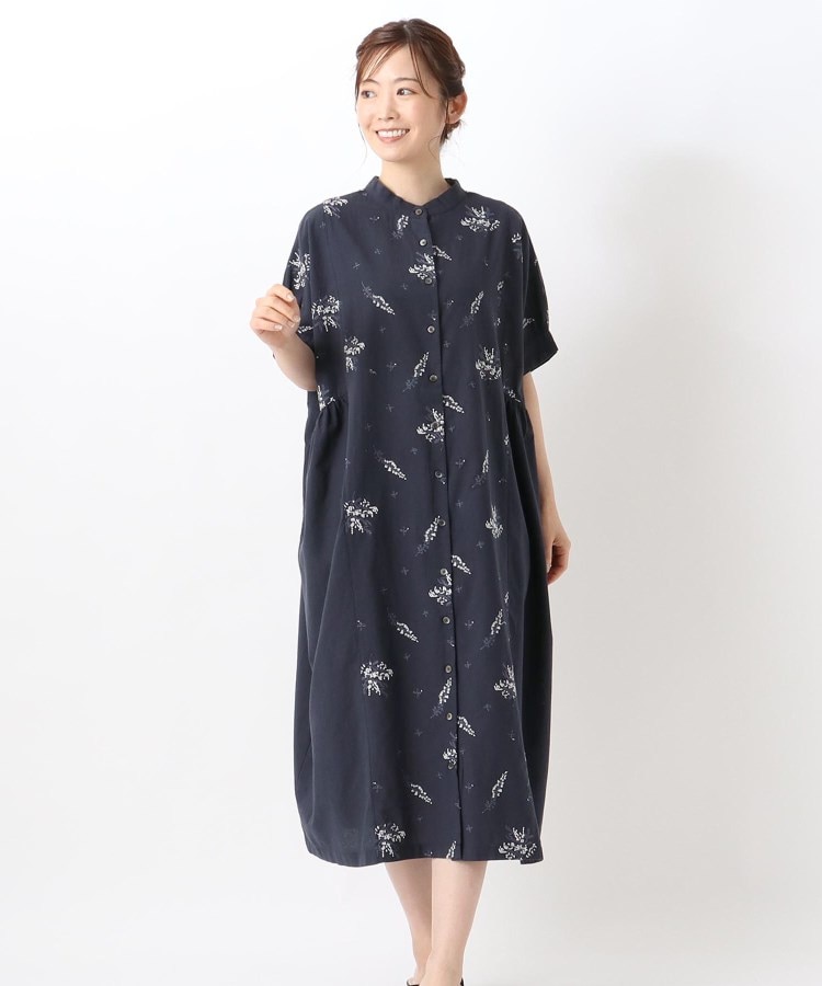 ◇コットン総柄刺繍ワンピース(マキシ・ロングワンピース ◇コットン総柄刺繍ワンピース(マキシ・ロングワンピース