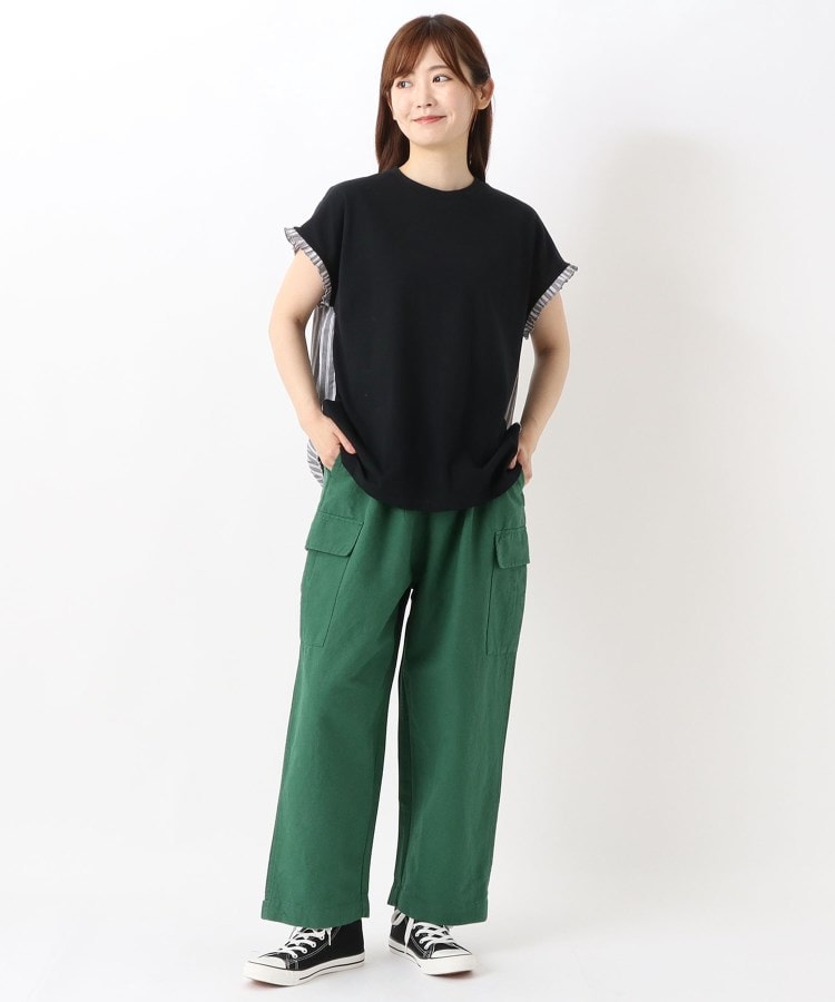 ワンズテラス(one'sterrace)の麻混オックス 10分丈テーパードパンツ12