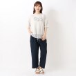 ワンズテラス(one'sterrace)の麻混オックス 10分丈テーパードパンツ14