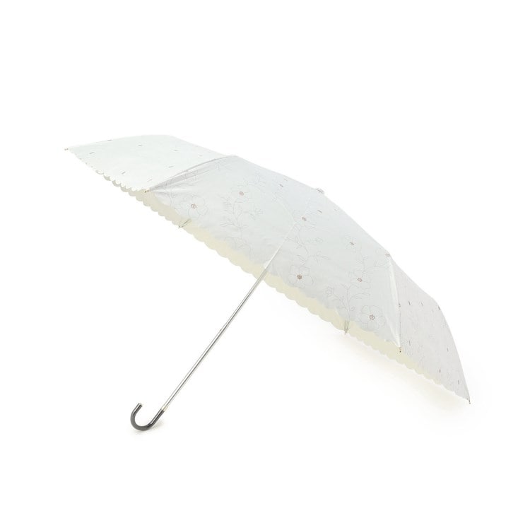 ワンズテラス(one'sterrace)の【晴雨兼用/UV】遮光ラインフラワー 折傘 折りたたみ傘