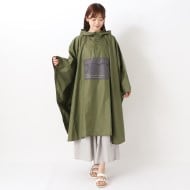 イリゼ ポンチョ 2 Mサイズ相当 ネイビー アルパカ 高級ウール