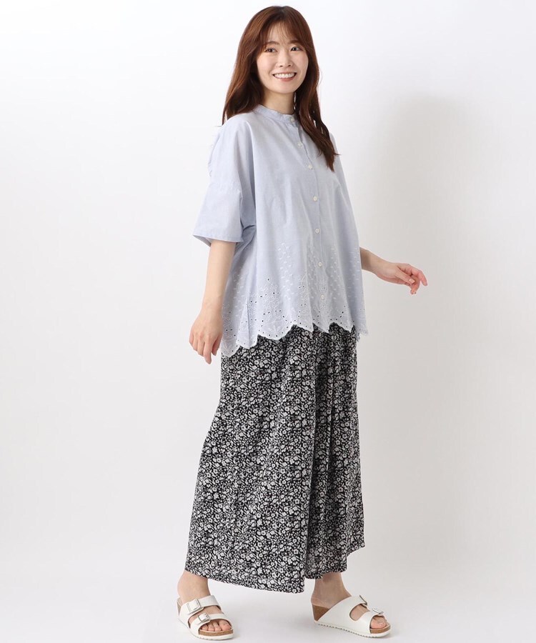 ワンズテラス(one'sterrace)の裾スカラップ刺繍 前開きブラウス9