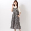 ワンズテラス(one'sterrace)の◆コットン楊柳花柄プリントキャミワンピース ブラック(919)