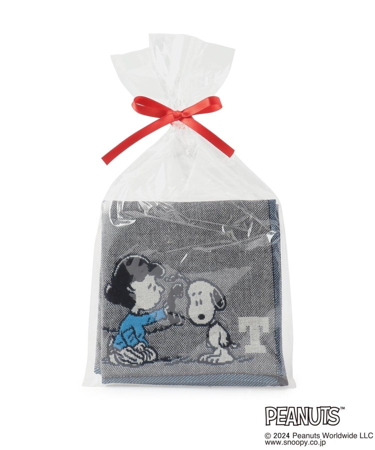ワンズテラス(one'sterrace)の◆SNOOPY 三重ガーゼイニシャルハンカチ T グレー(912)