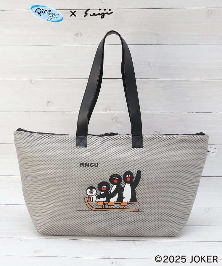 ワンズテラス(one'sterrace)のPINGU メッシュ保冷トートバッグ L グレー(912)