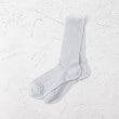ワンズテラス(one'sterrace)の◆ラテミルク レースメッシュ クルーソックス サックスブルー(990)