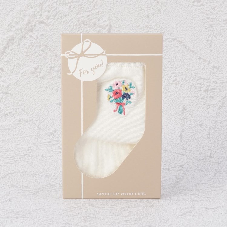 ワンズテラス(one'sterrace)の◆刺繍 ポイントブーケ クォーターソックス ソックス