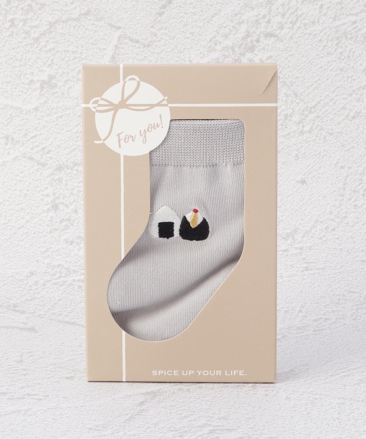 ワンズテラス(one'sterrace)の◆刺繍 オニギリ クォーターソックス1