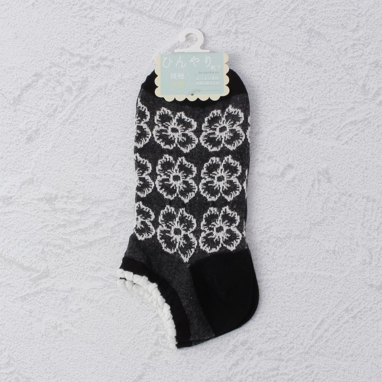 ワンズテラス(one'sterrace)の◆【ひんやり】 花刺繍風 アンクルソックス ソックス