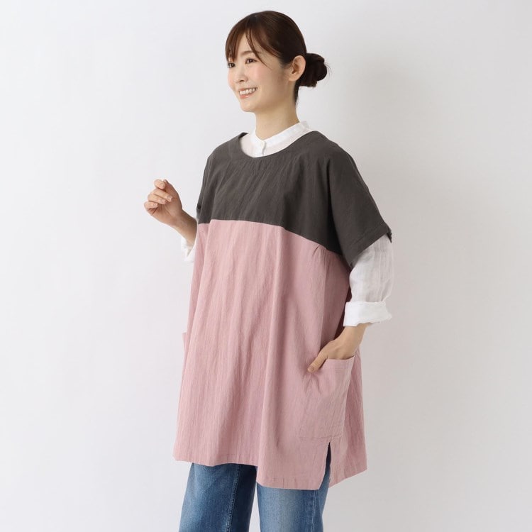ワンズテラス(one'sterrace)のクリンクル ハーフスリーブかっぽう着 エプロン・その他ファブリック