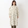 ワンズテラス(one'sterrace)の起毛綿麻 フロッキープリント前開きワンピース1