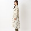 ワンズテラス(one'sterrace)の起毛綿麻 フロッキープリント前開きワンピース2