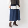 ワンズテラス(one'sterrace)のインディゴ染め 9分丈タックフレアパンツ ブルー(993)