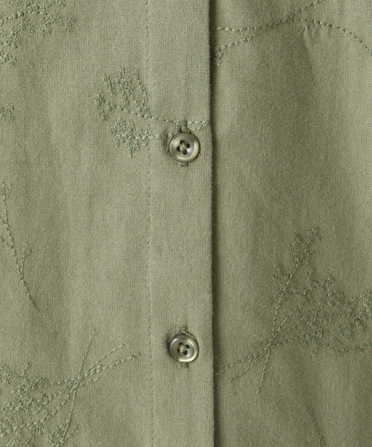 フランネル 単色花柄刺繍ブラウス(シャツ・ブラウス) | one フランネル 単色花柄刺繍ブラウス(シャツ・ブラウス) | one