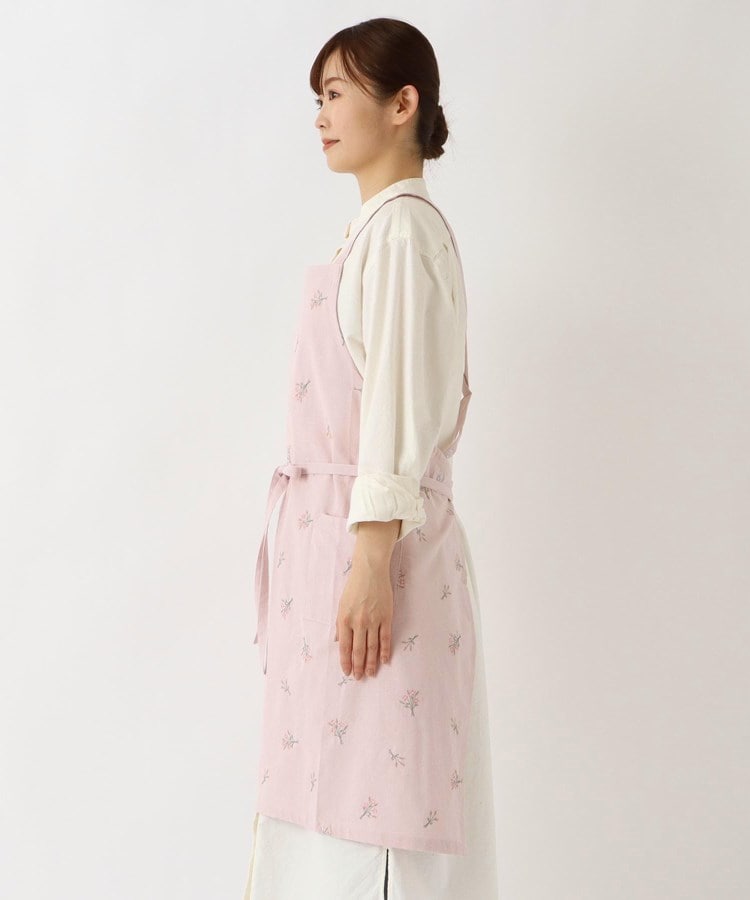 ワンズテラス(one'sterrace)の【ワンズテラスオリジナル】フラワー 刺繍エプロン X型2