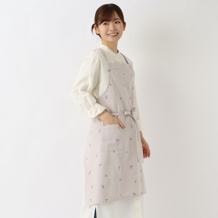 ワンズテラス(one'sterrace)の【ワンズテラスオリジナル】フラワー 刺繍エプロン X型 エプロン・その他ファブリック