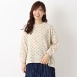 ワンズテラス(one'sterrace)のコットン楊柳Wガーゼ 花柄プリントシャツ アイボリー(904)