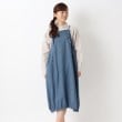 ワンズテラス(one'sterrace)のデニム＆ヒッコリーバルーンエプロンワンピース ブルー(993)