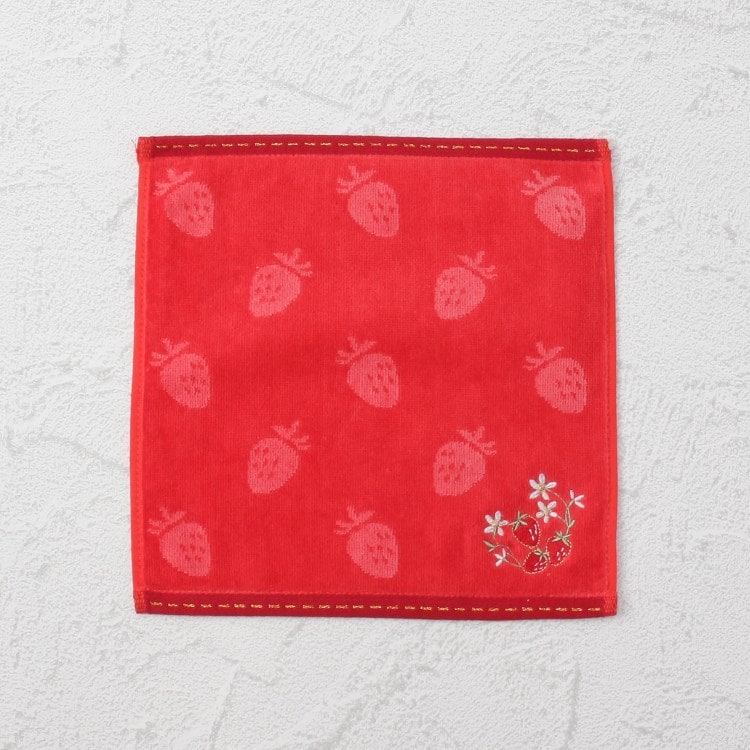 ワンズテラス(one'sterrace)の◆【ワンズテラスオリジナル】苺 タオルハンカチ 刺繍 ハンカチ・ハンドタオル