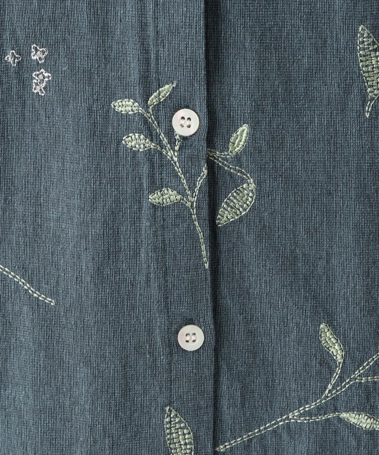 ワンズテラス(one'sterrace)の花柄刺繍入り 前開きワンピース11