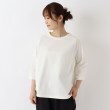 ワンズテラス(one'sterrace)のゆったりラグラン 7分袖ムジプルオーバー ホワイト(901)